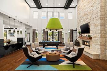 24-Hour social lounge with billiards and shuffleboard